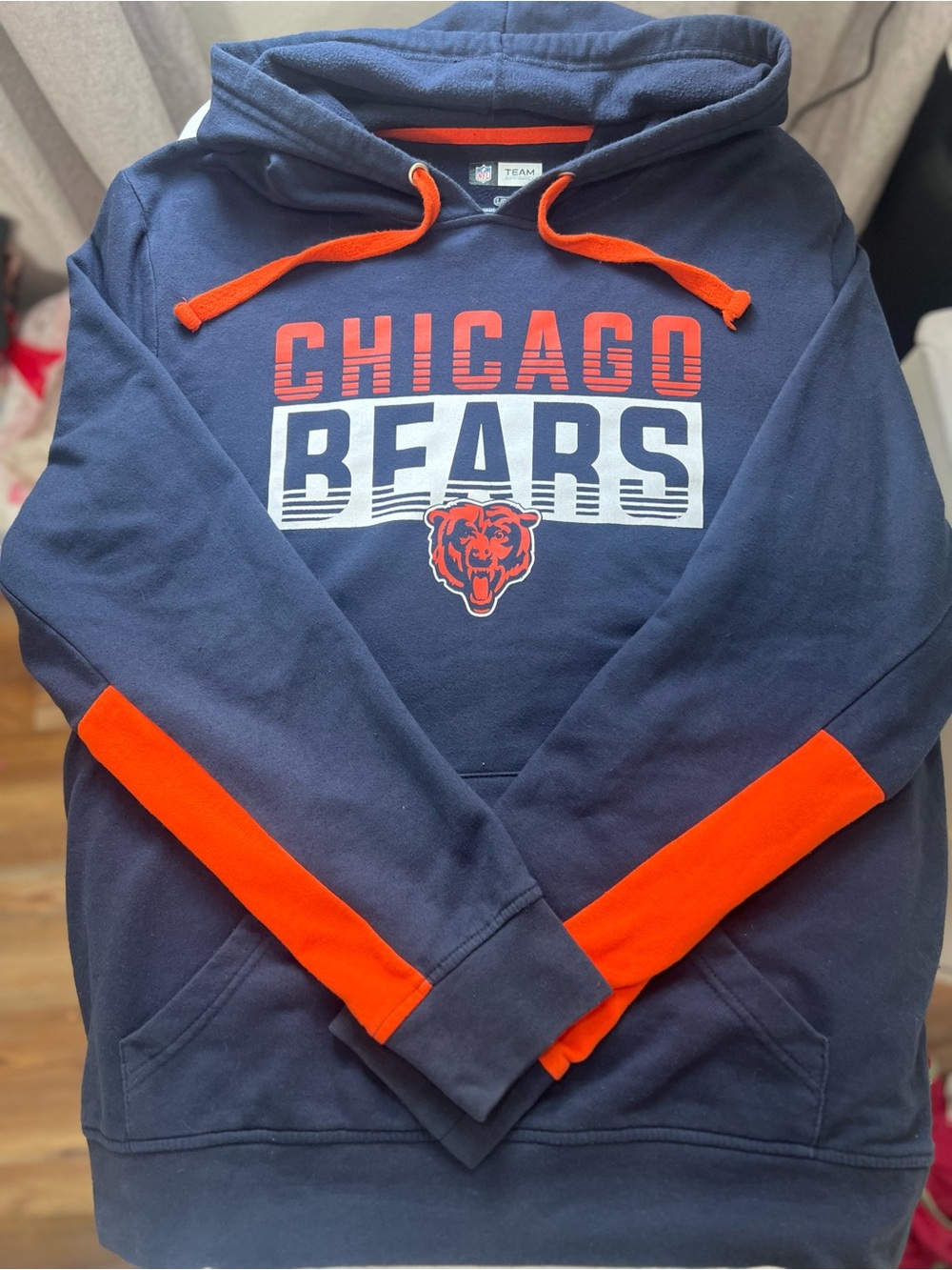 NFL Chicago Bears Navy and Orange Crewneck Sweatshirt